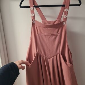 HALARA Rose Mauve Ribbed Pinafore Jumper